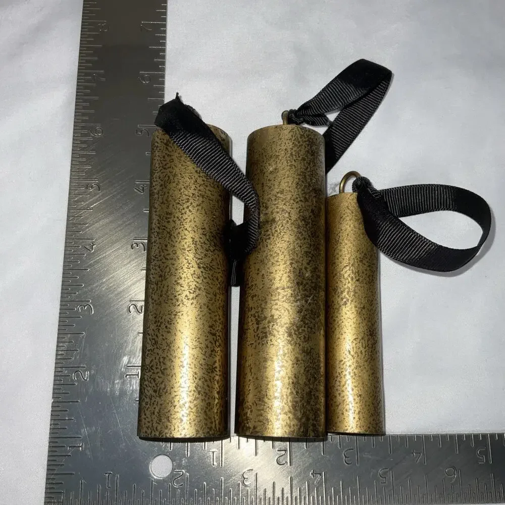 3 LONG TAPERED GOLD BELLS CRAFT CHRISTMAS 4 & 5 IN